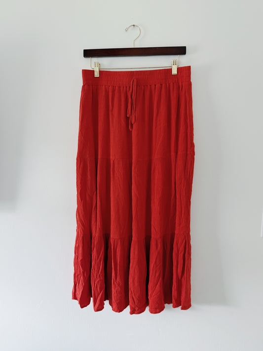 Tiered Midi Skirt (L)