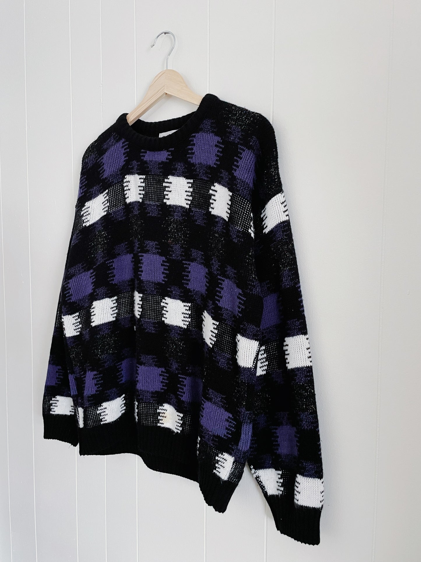 Vintage Patterned Sweater (L)