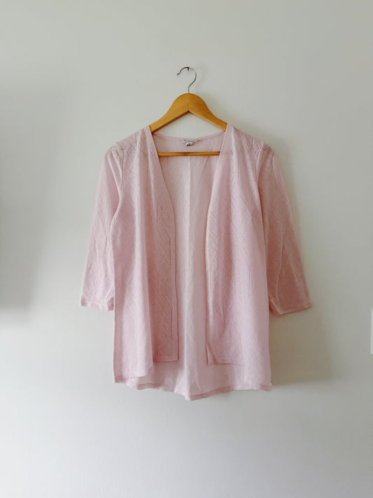 Pink Pointelle Light Cardigan