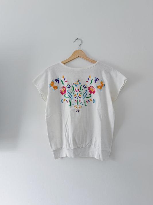 Vintage Floral Boxy Tee (L)