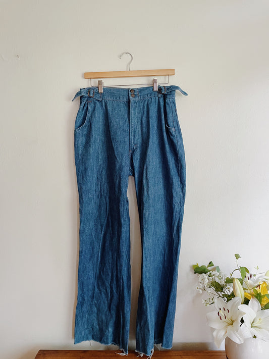 1970s Side Adjustable Jeans