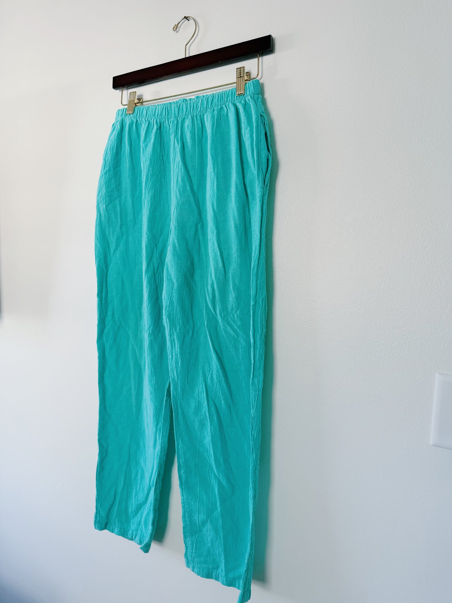 Blue Cotton Pants