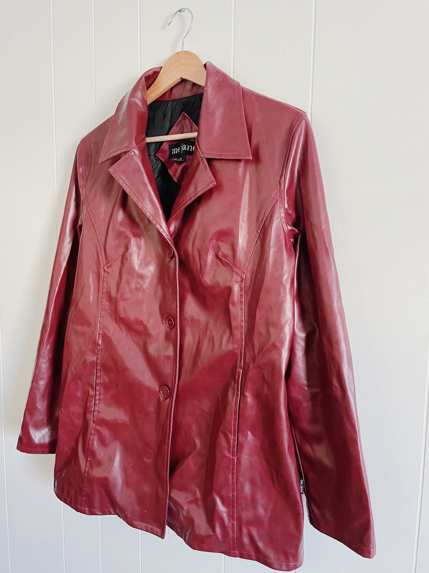 Red Leather Style Jacket (M)