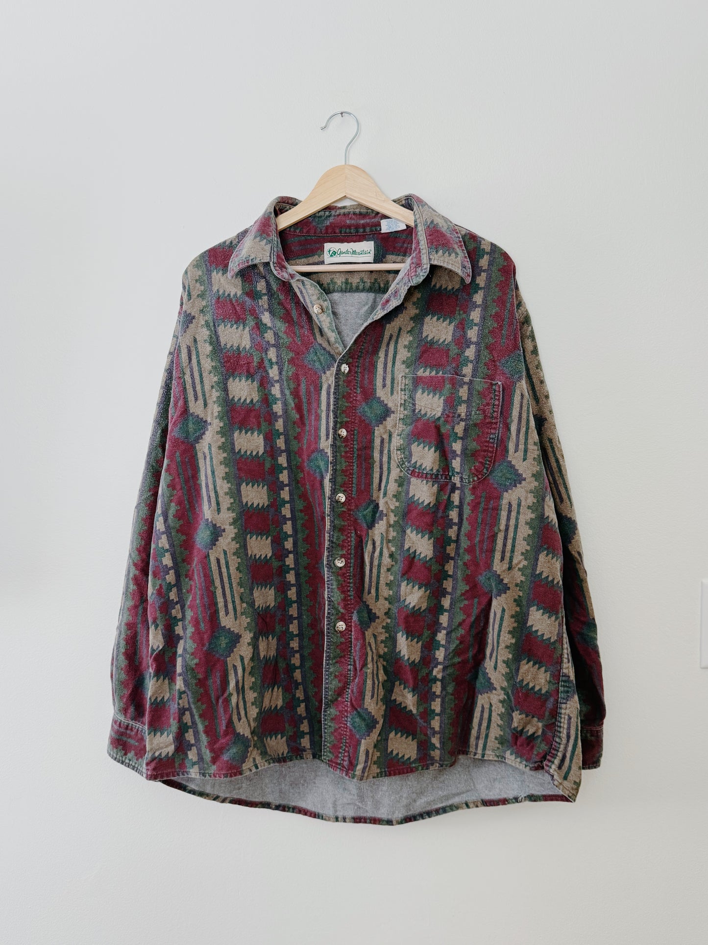 Vintage Aztec Style Button Up (XXL)