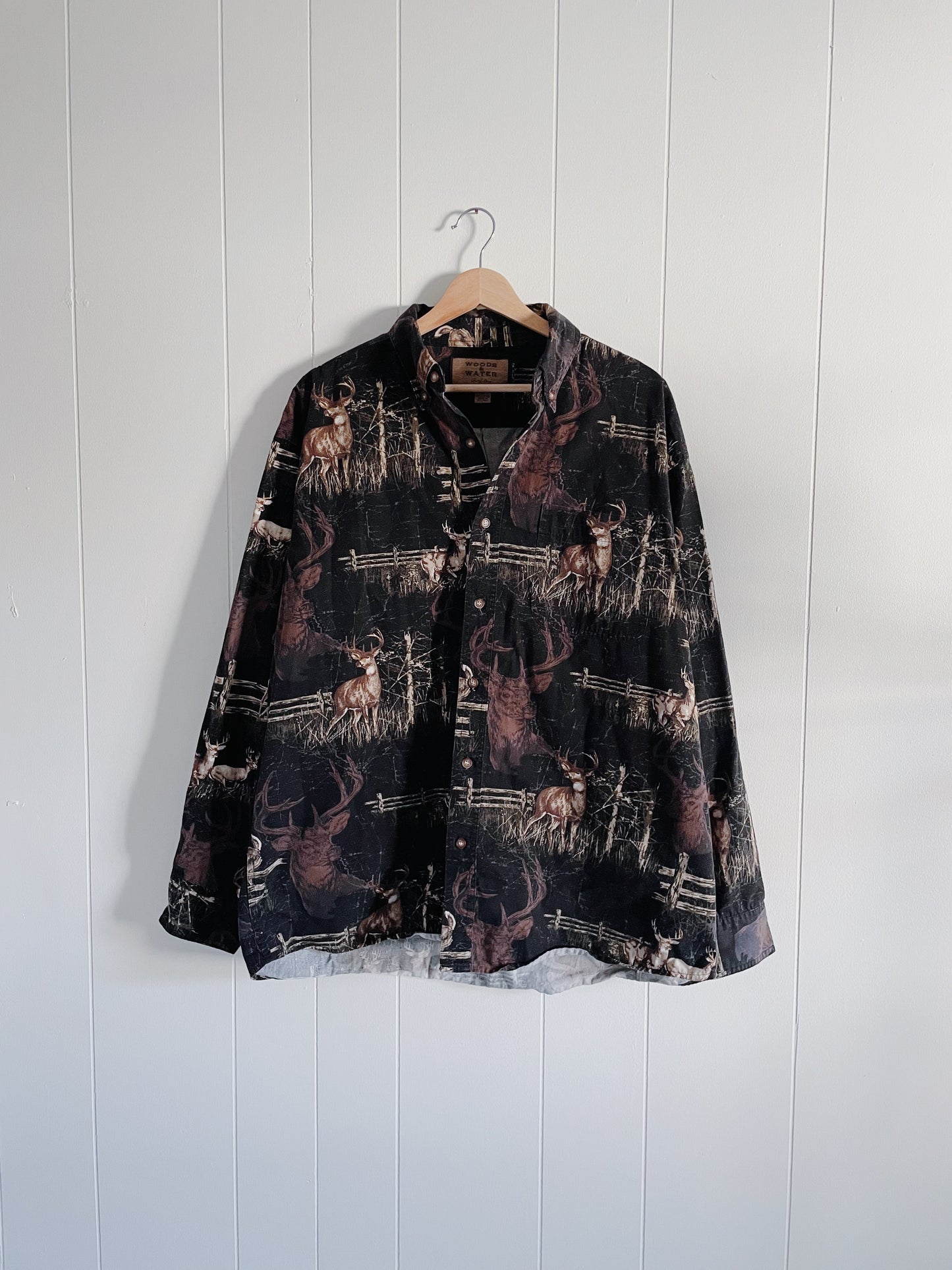 Deer Print Button Down (XL)