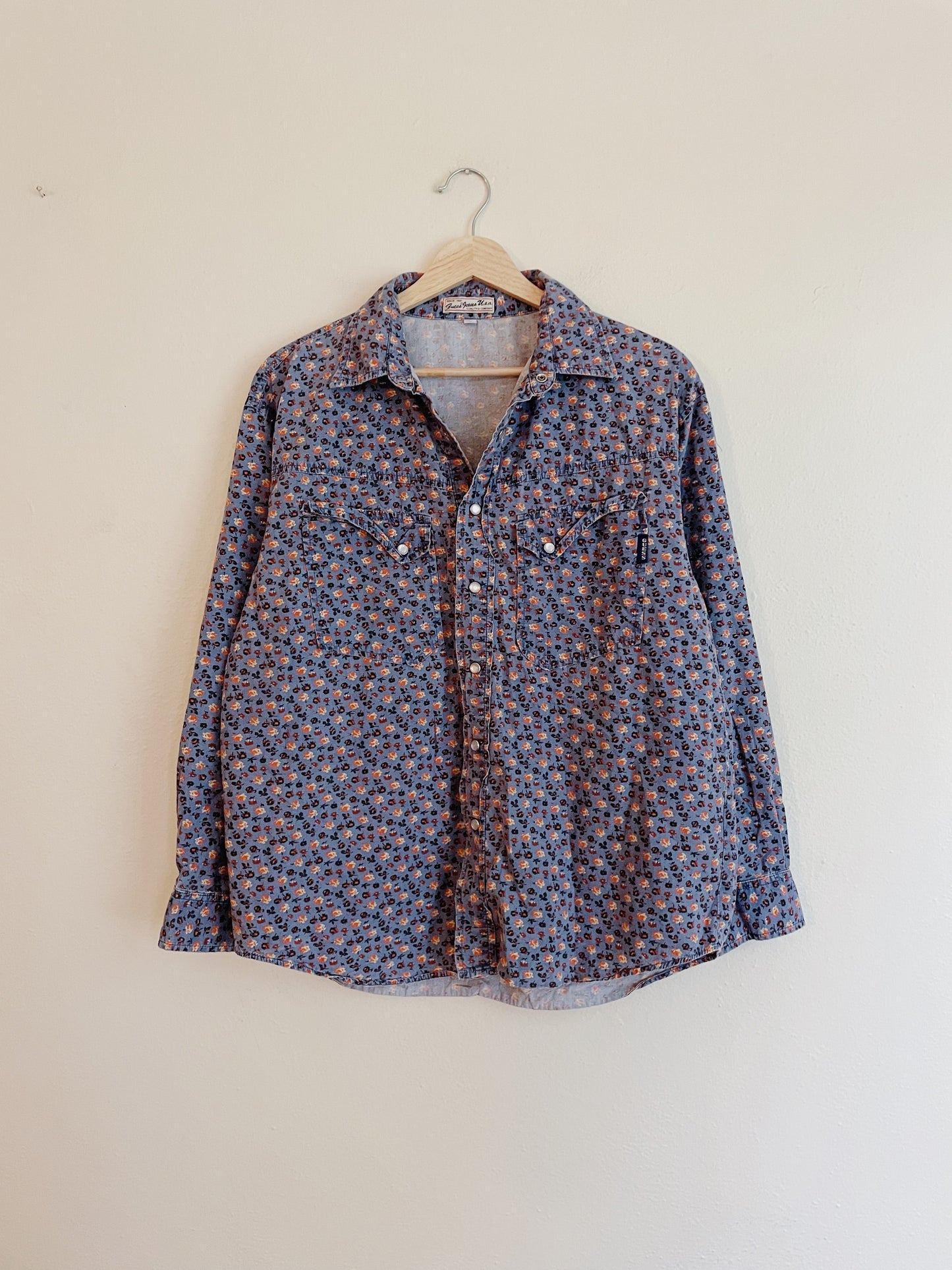 Guess Floral Western Snap Shirt (S)