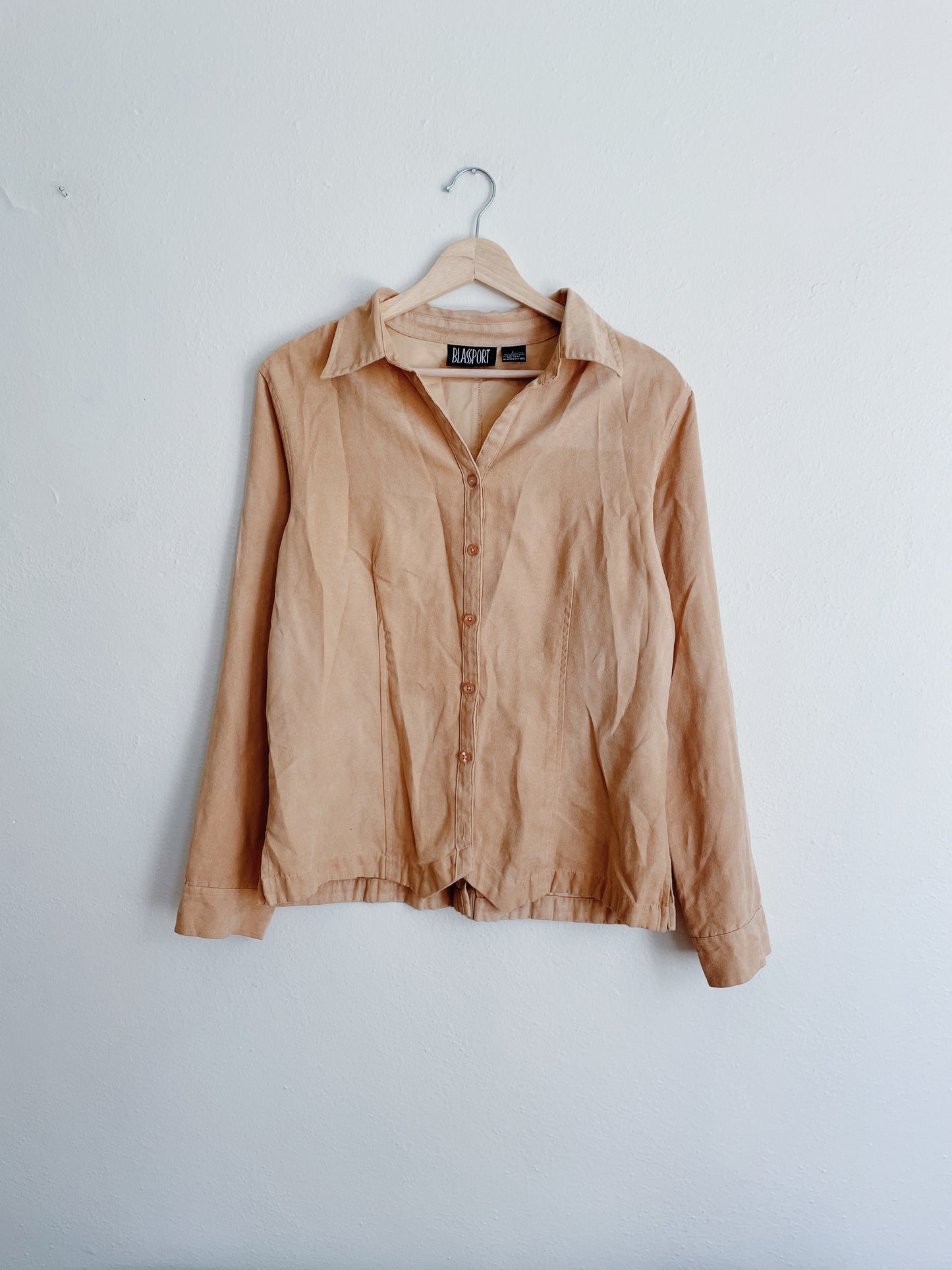 Suede Style Shirt with Tie Back (L)