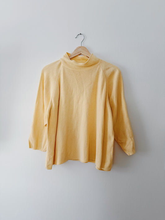 Yellow Mock Neck Top (XL)