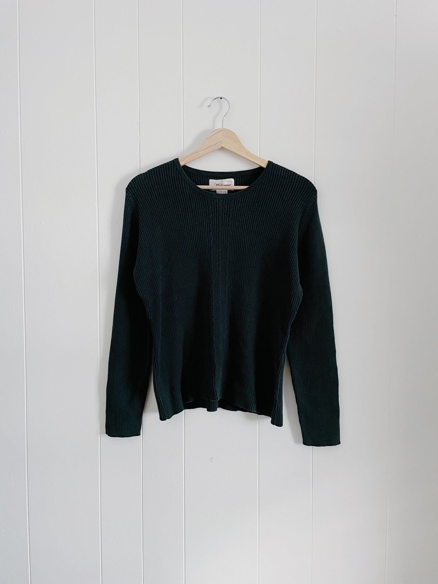 Ribbed Dark Green Long Sleeve (XL)