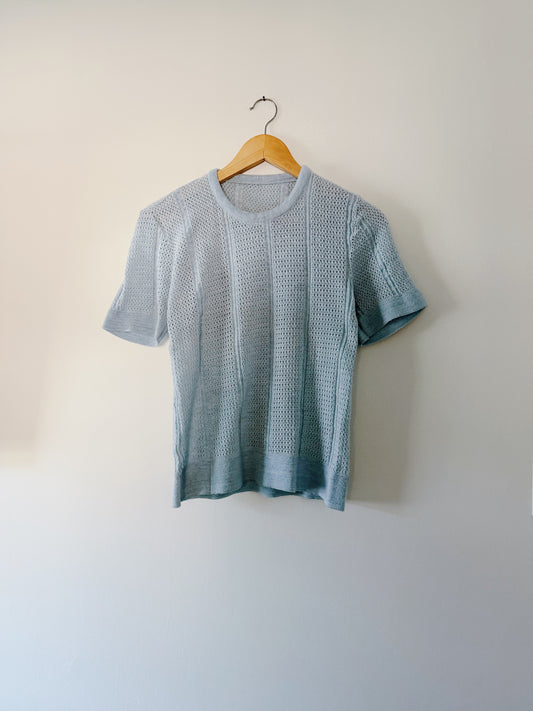 Blue Knit Top