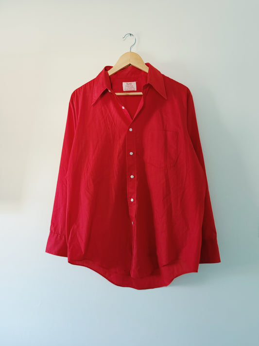 Vintage Red Button Down