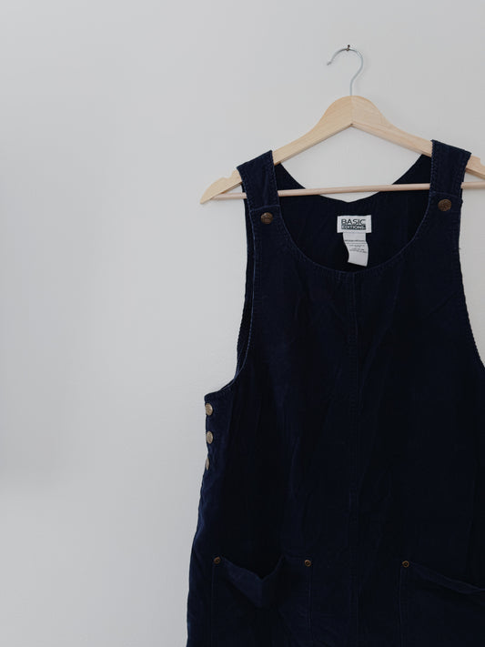 Navy Corduroy Dress (M)