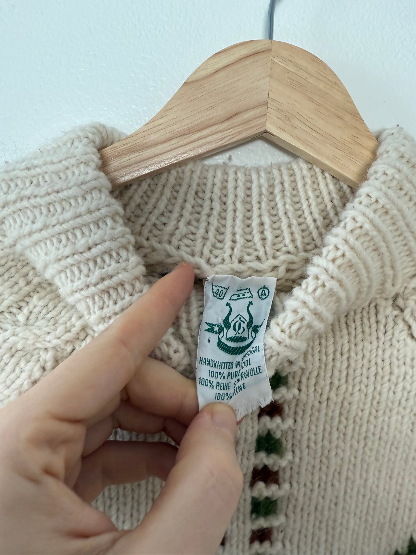Cowichan Style Handmade Deer Sweater