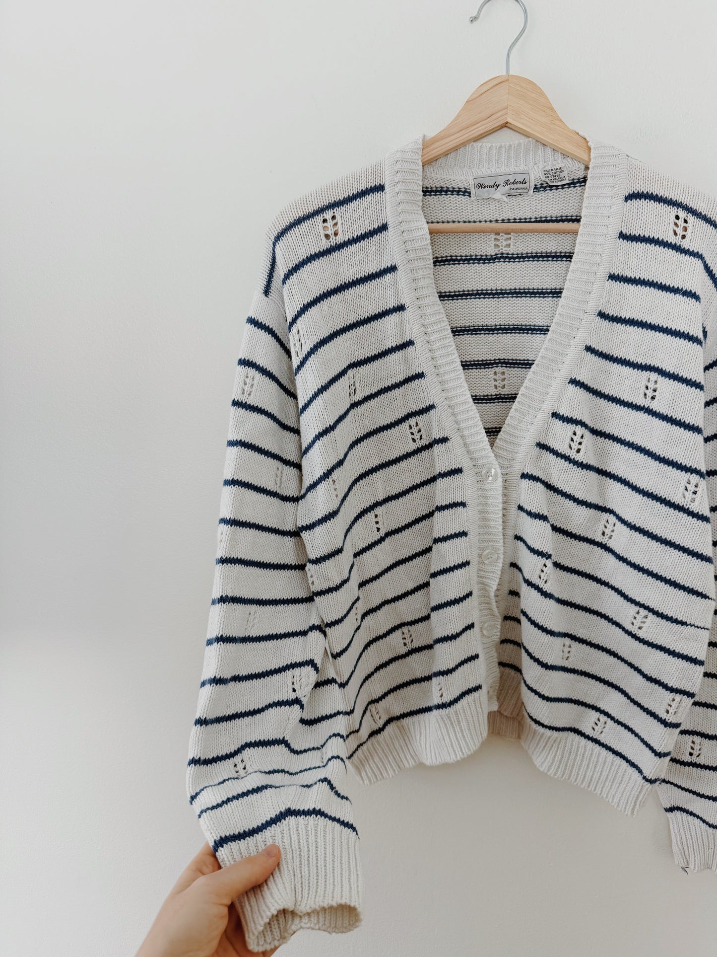 Vintage Pointelle Sweater (L)