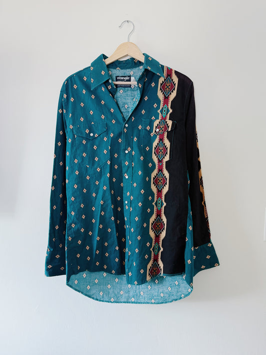 Vintage Wrangler Pearl Snap Button Up