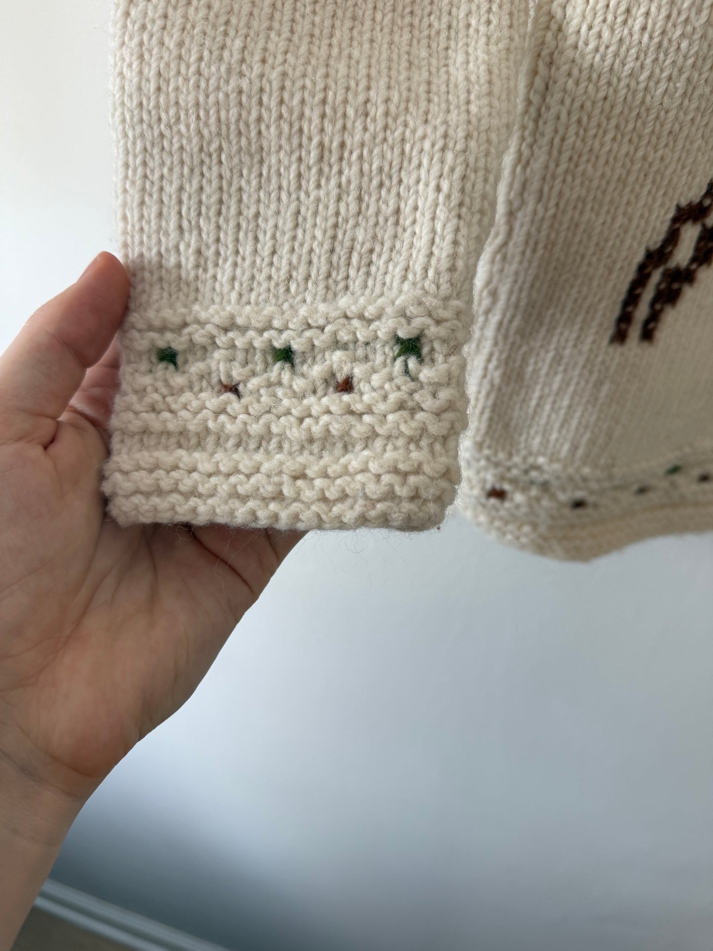 Cowichan Style Handmade Deer Sweater