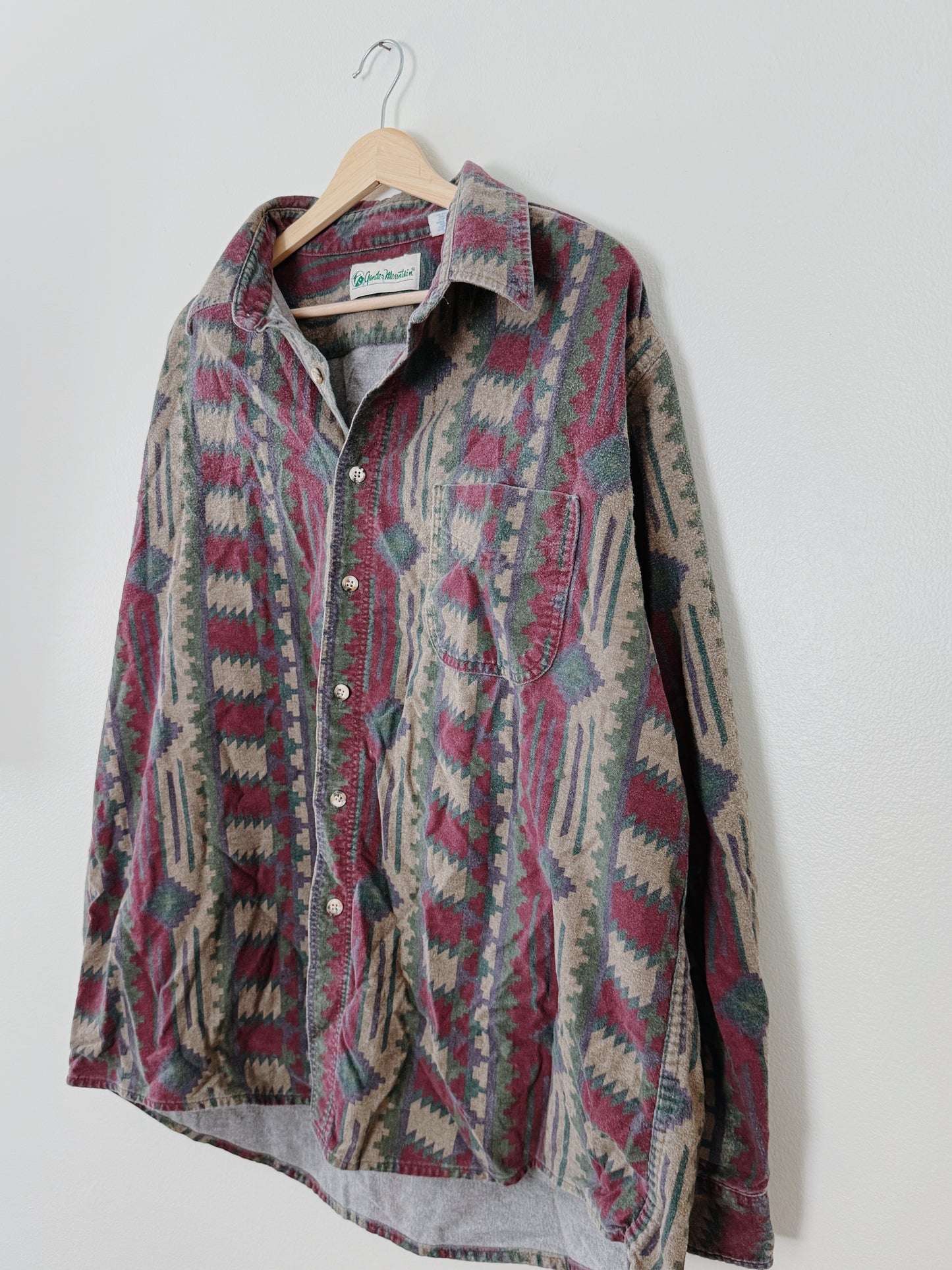 Vintage Aztec Style Button Up (XXL)