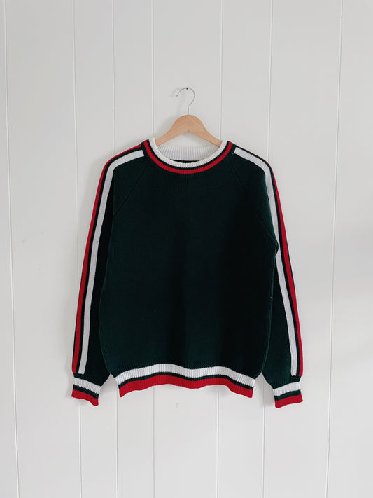 Green and Red Vintage Sweater (M)