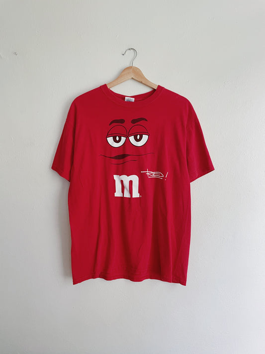 Red M & M Tee ( L )