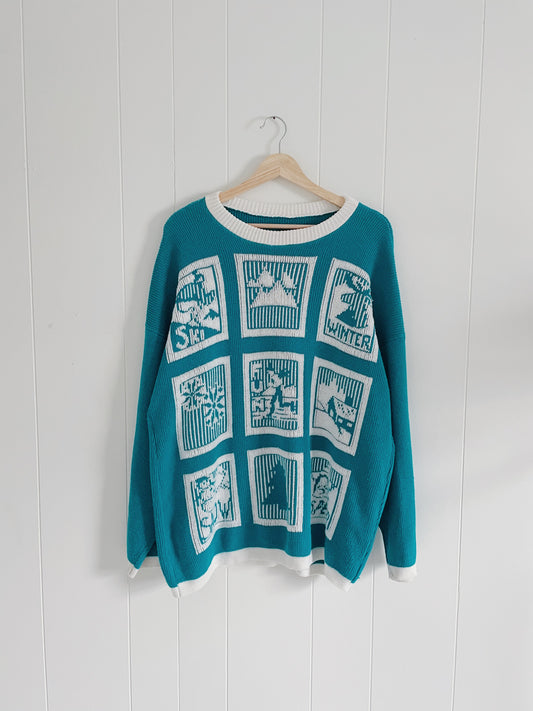 Vintage Winter Scene Sweater