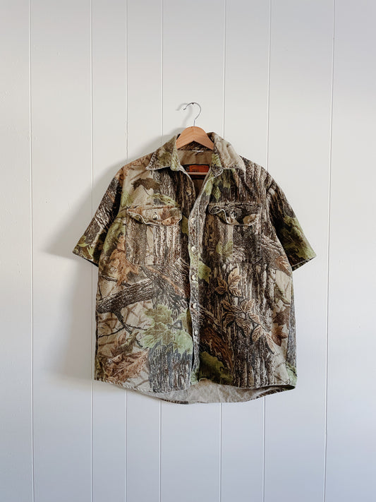 Camo Flannel Button Down (L)