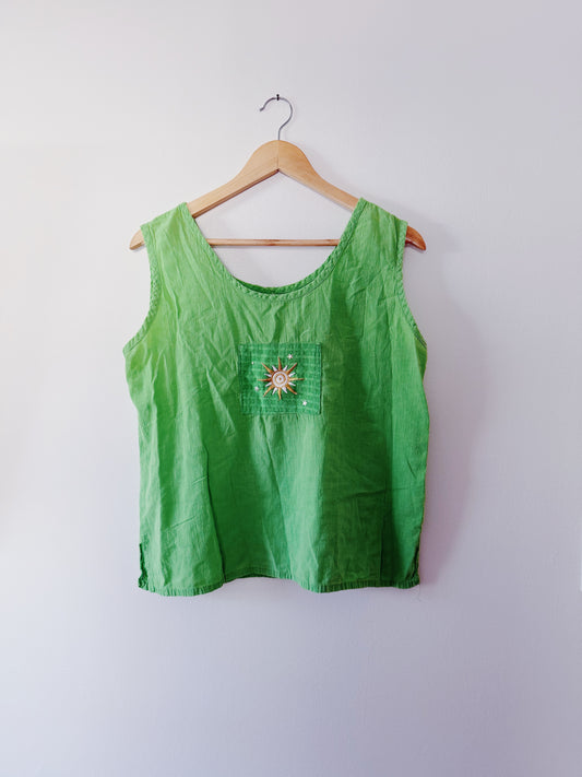 Cotton Shirt with Sun Detail