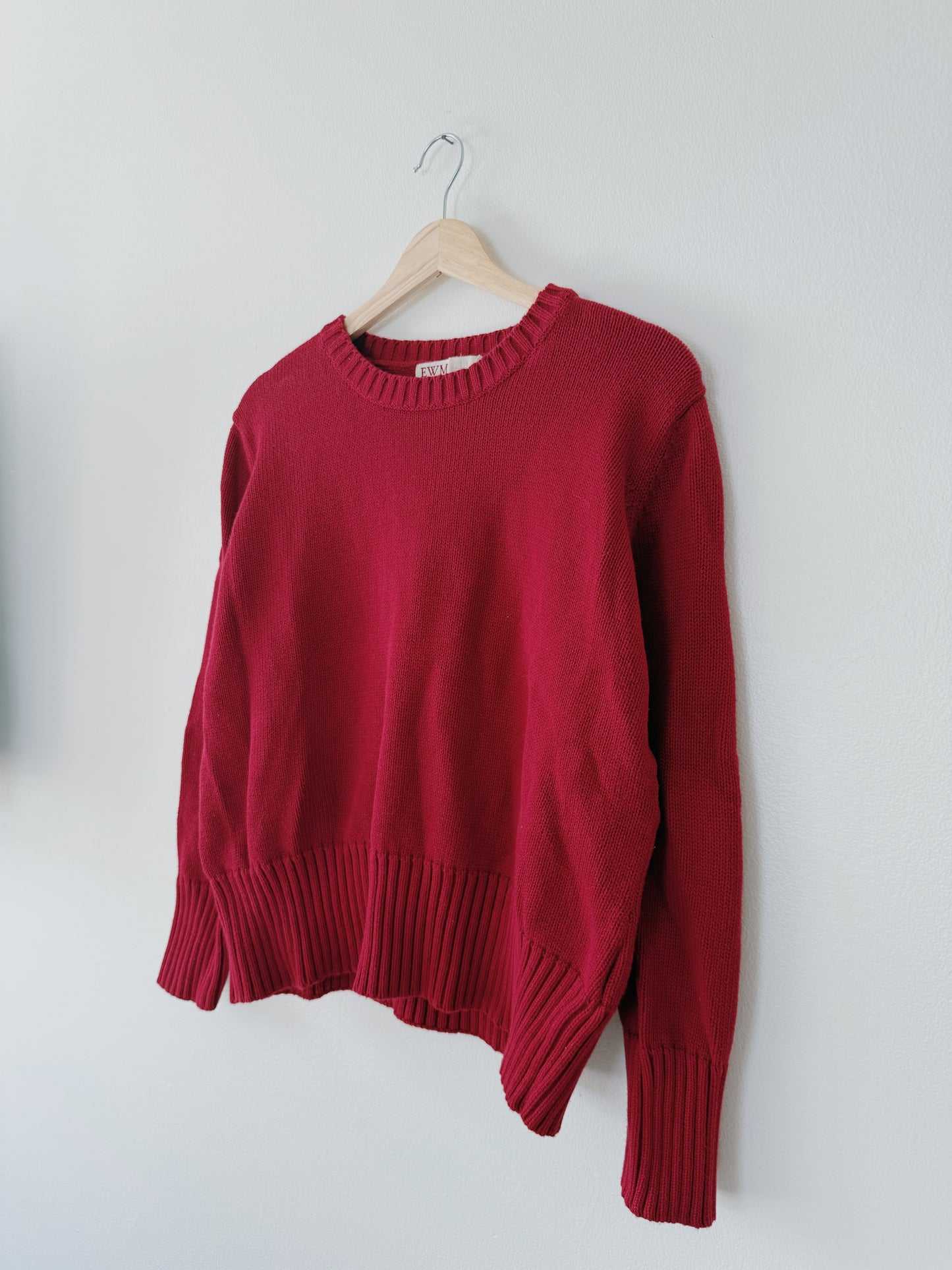Red Cotton Sweater