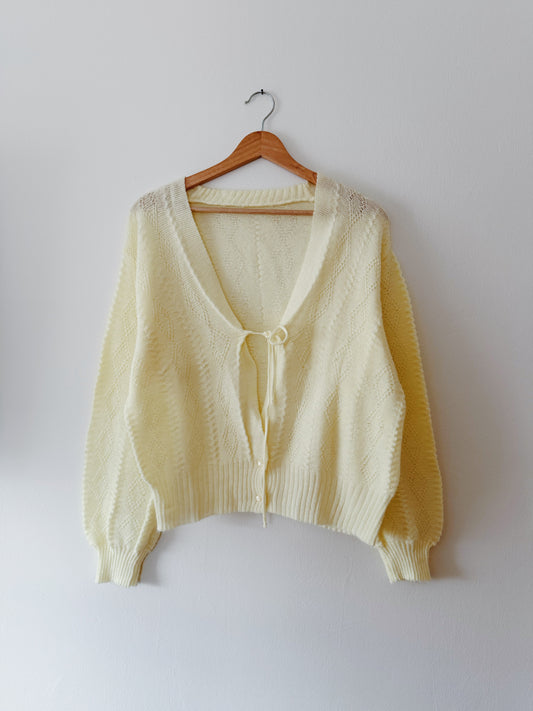 Butter Yellow Tie Top Sweater