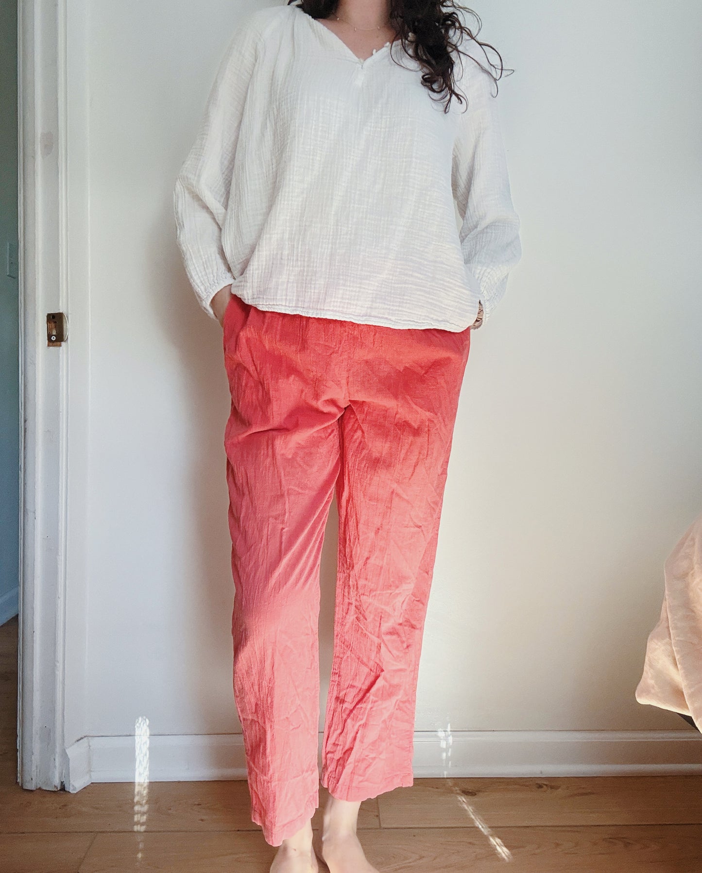 Pink Cotton Pants
