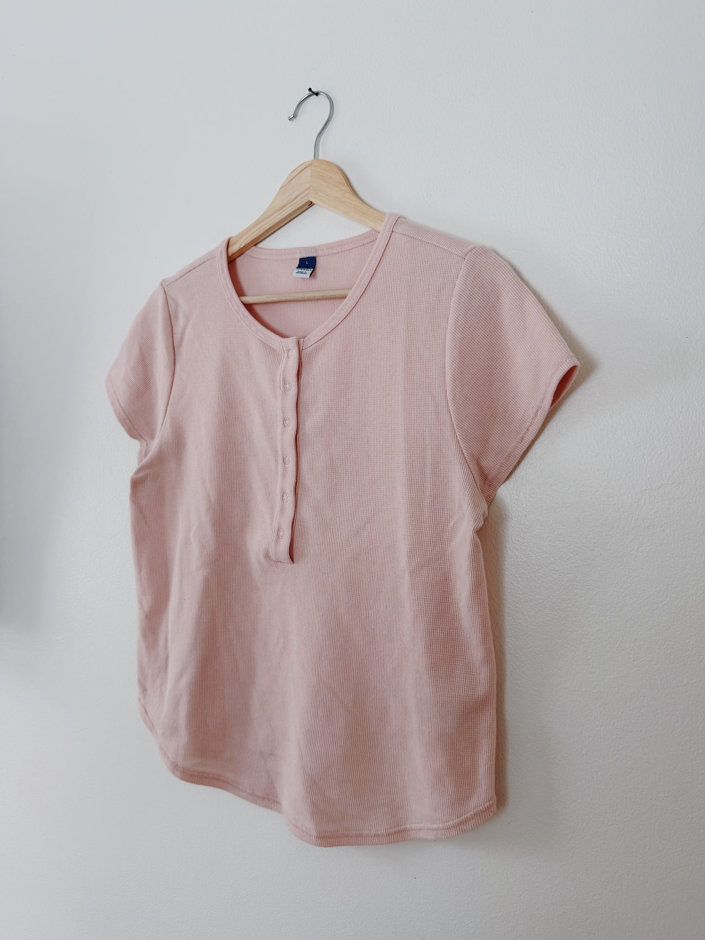 Pink Henley Top (L)