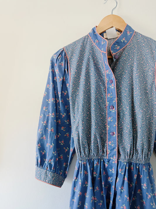 1960s Anjac Floral Dress