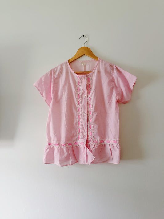 Vintage Pink Lace Top