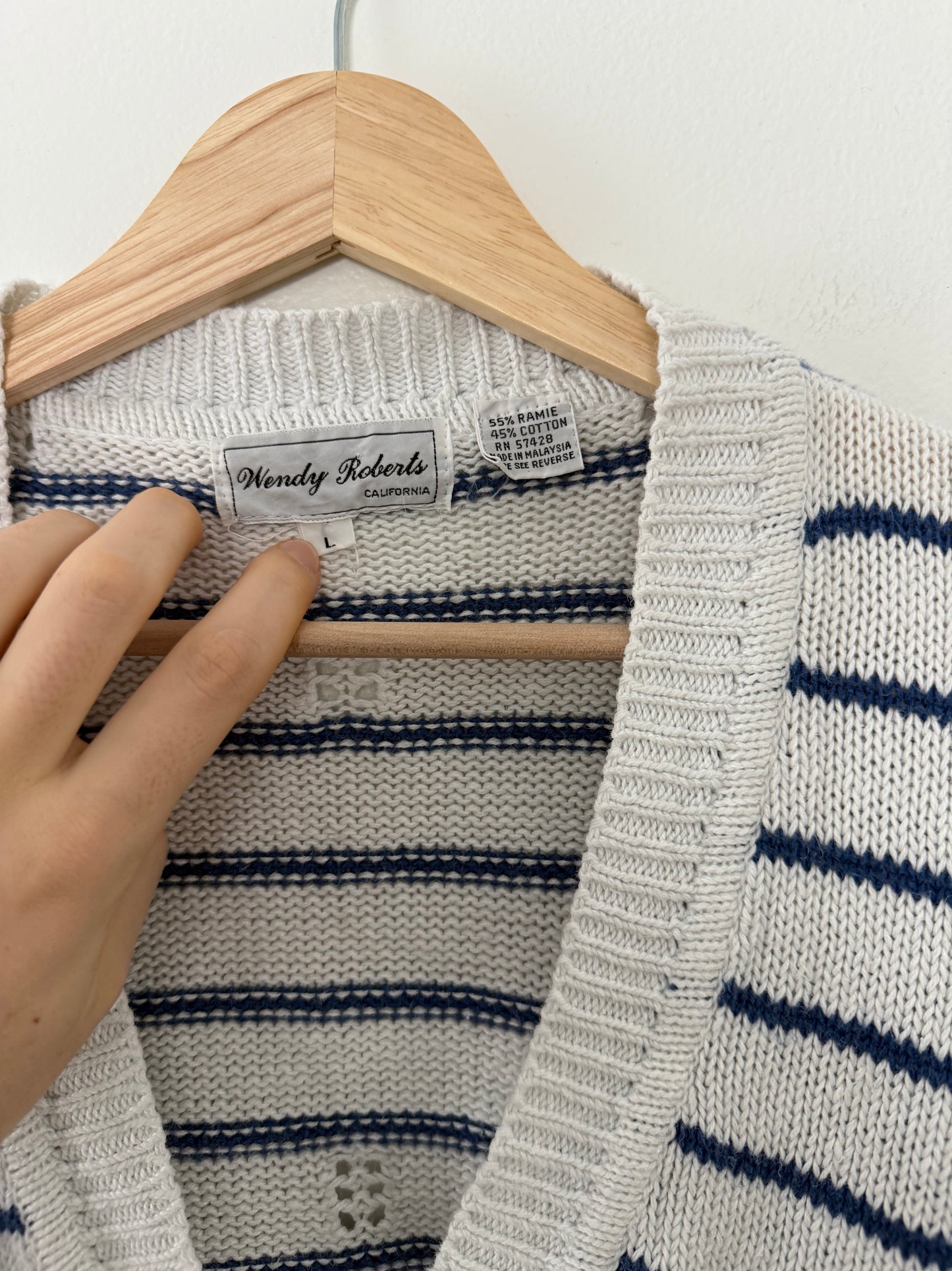 Vintage Pointelle Sweater (L)