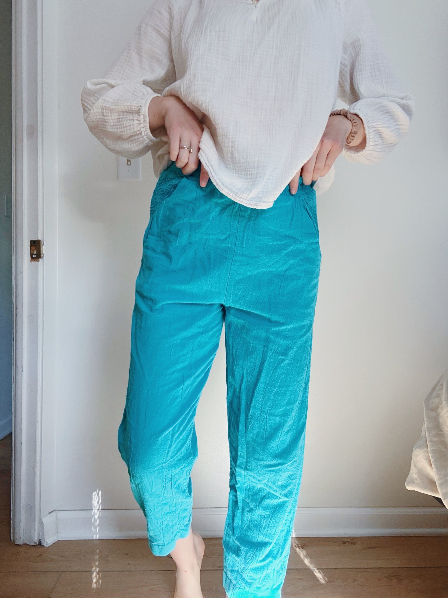 Vintage Blue Cotton Pants (S)