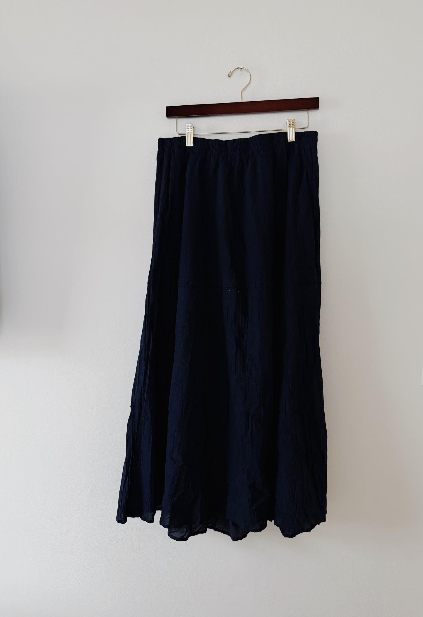 Navy Elastic Waist Skirt (XL)