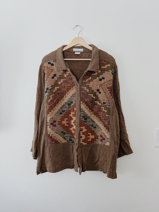 Vintage Patterned Button Up (3X)