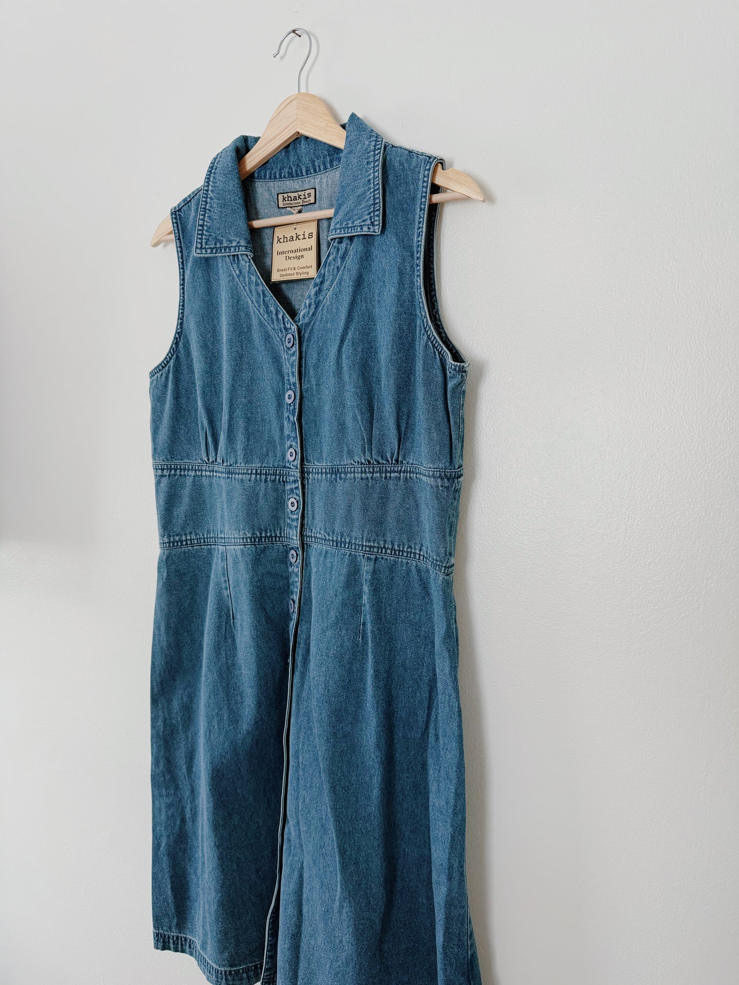Denim Collared Dress (L)