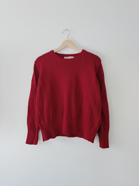 Red Cotton Sweater
