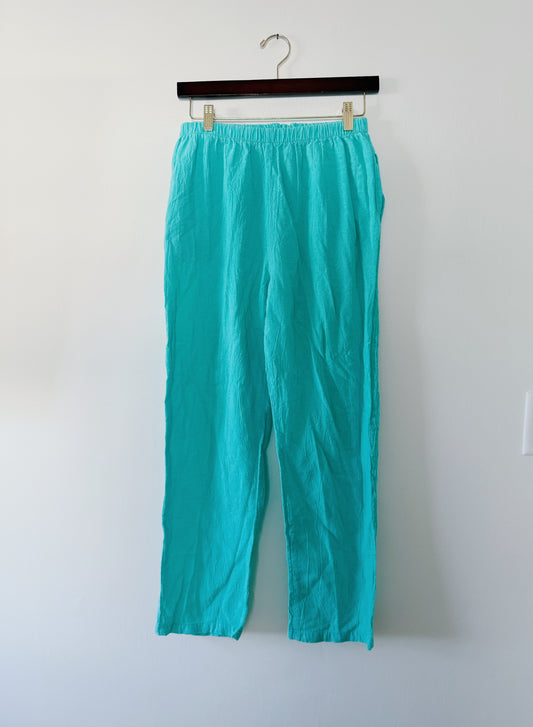 Blue Cotton Pants