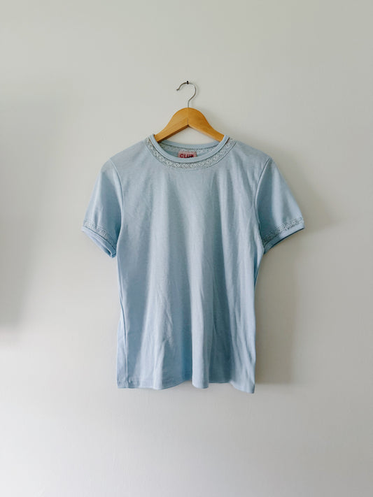 Vintage Blue Lace Top