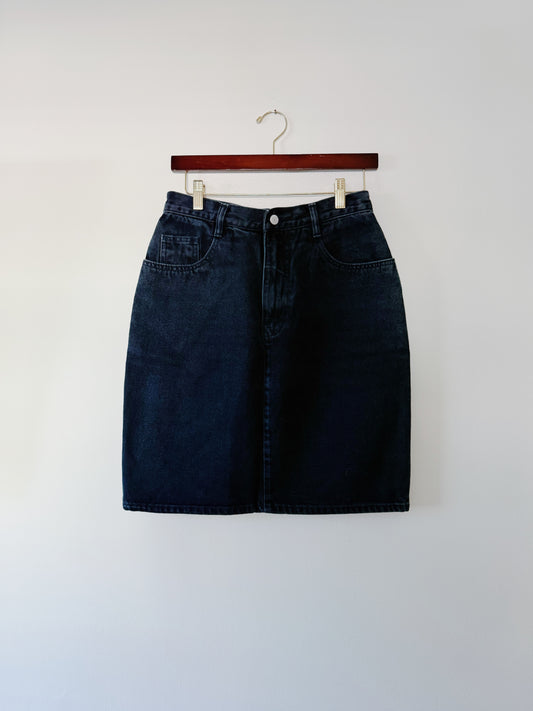 Vintage Dark Wash Denim Skirt (29x21)