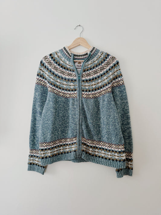 Fair of Isle Style Cardigan (XL)
