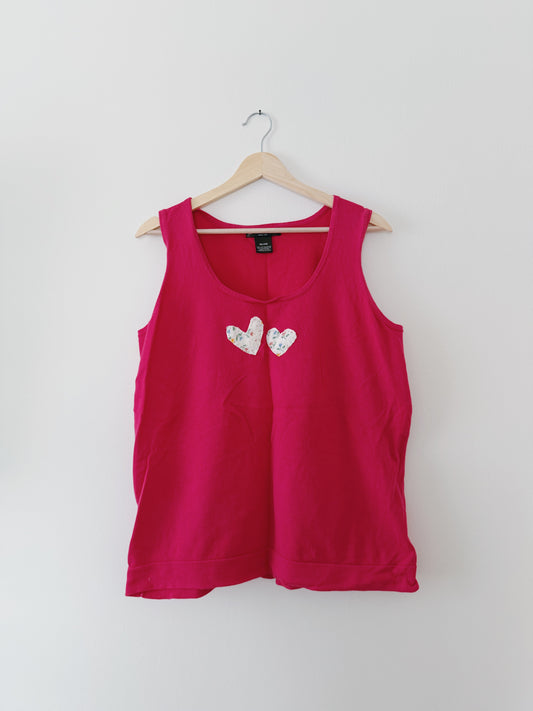 Embroidered Heart Tank (XXL)