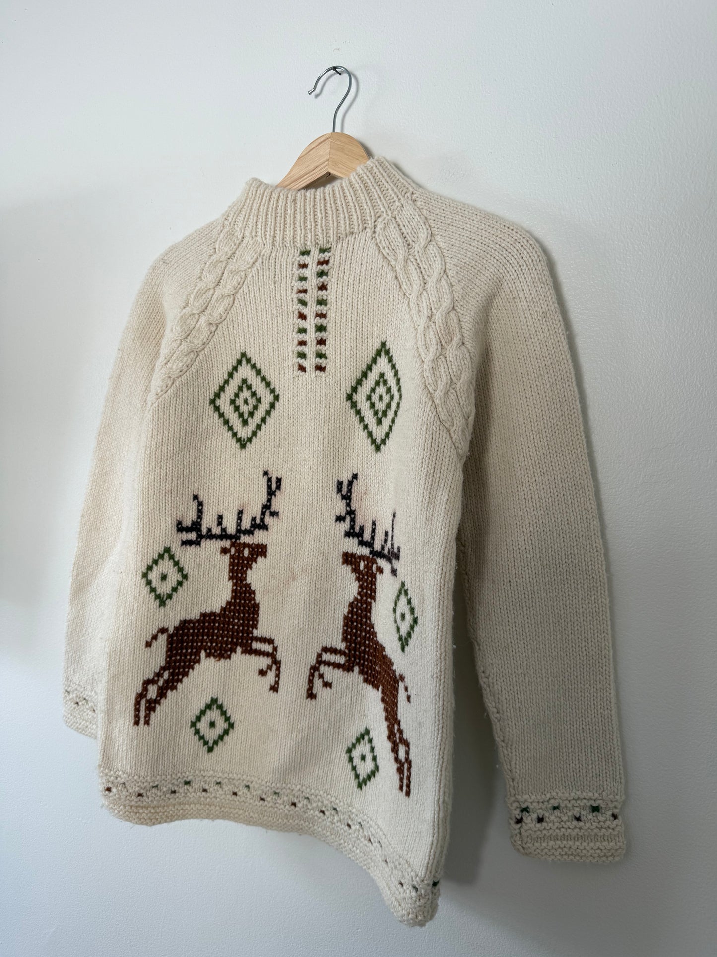 Cowichan Style Handmade Deer Sweater