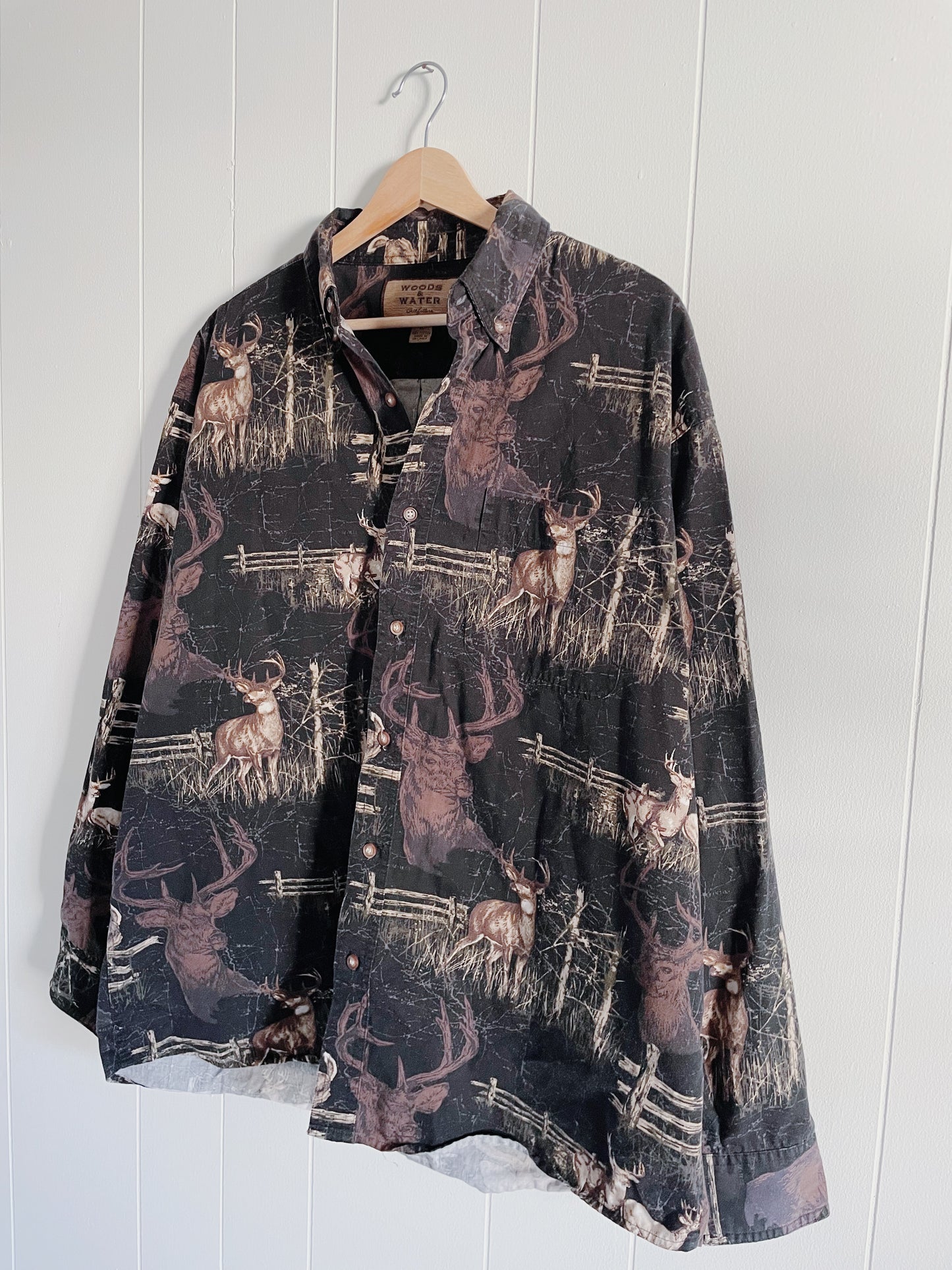 Deer Print Button Down (XL)