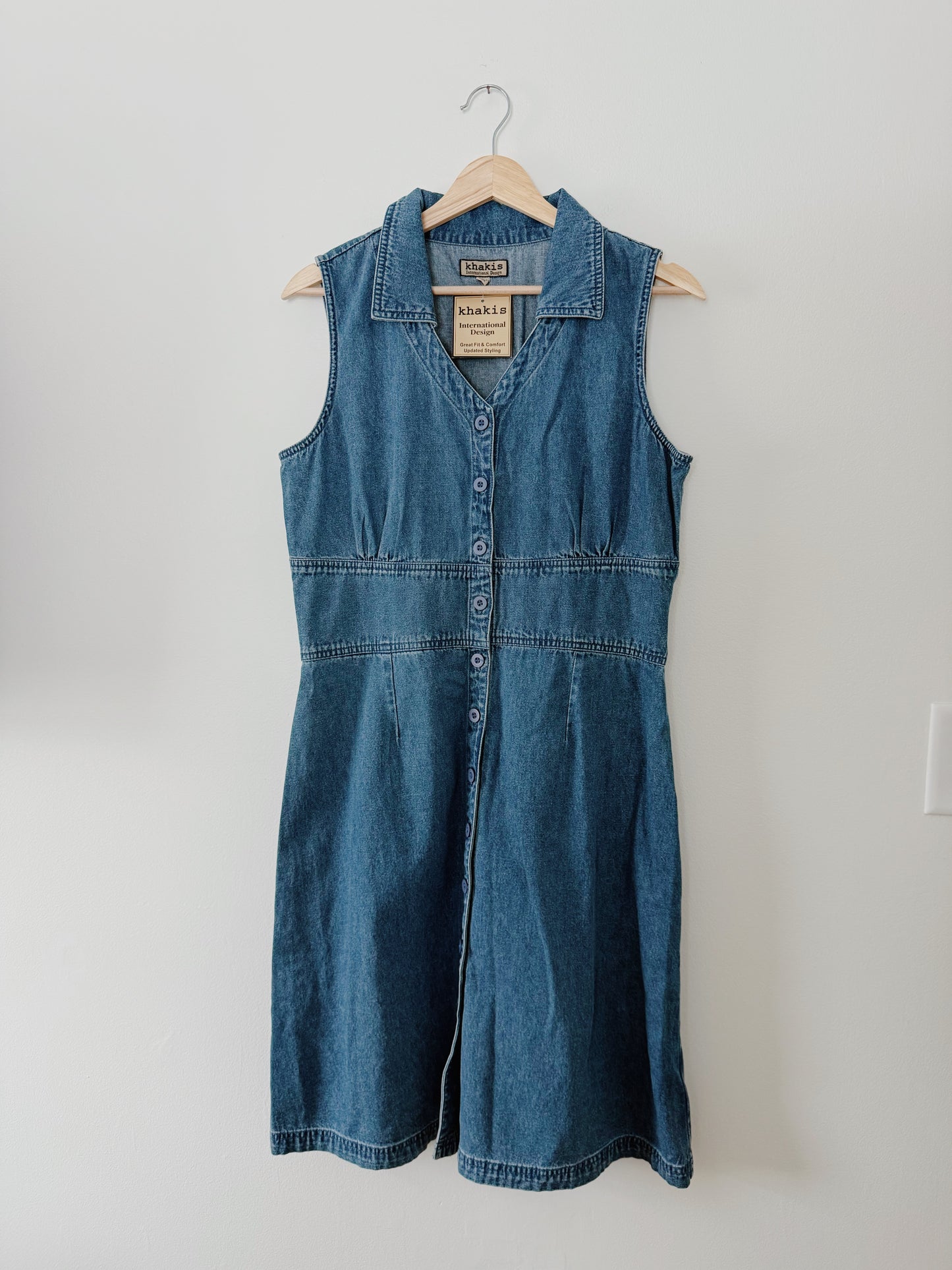 Denim Collared Dress (L)