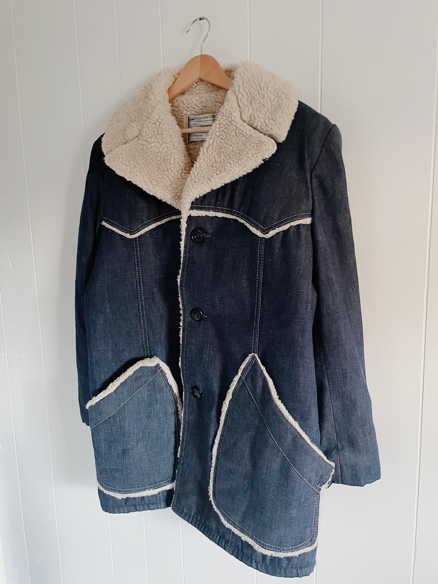 1970s JCPenny Sherpa and Denim Jacket