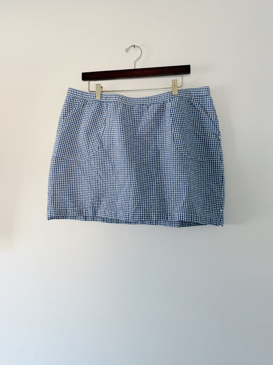 Blue Gingham Skirt (XL)