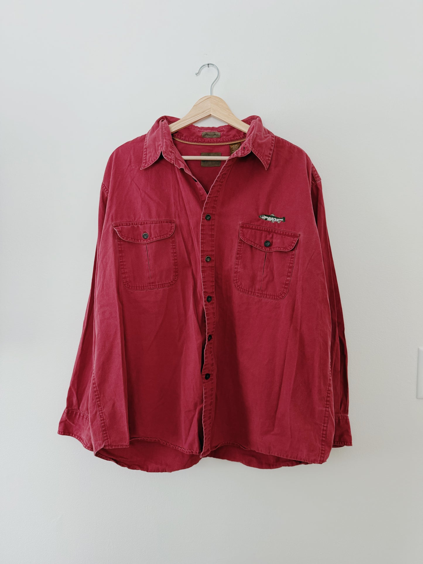 Embroidered Trout Button Up (XL)