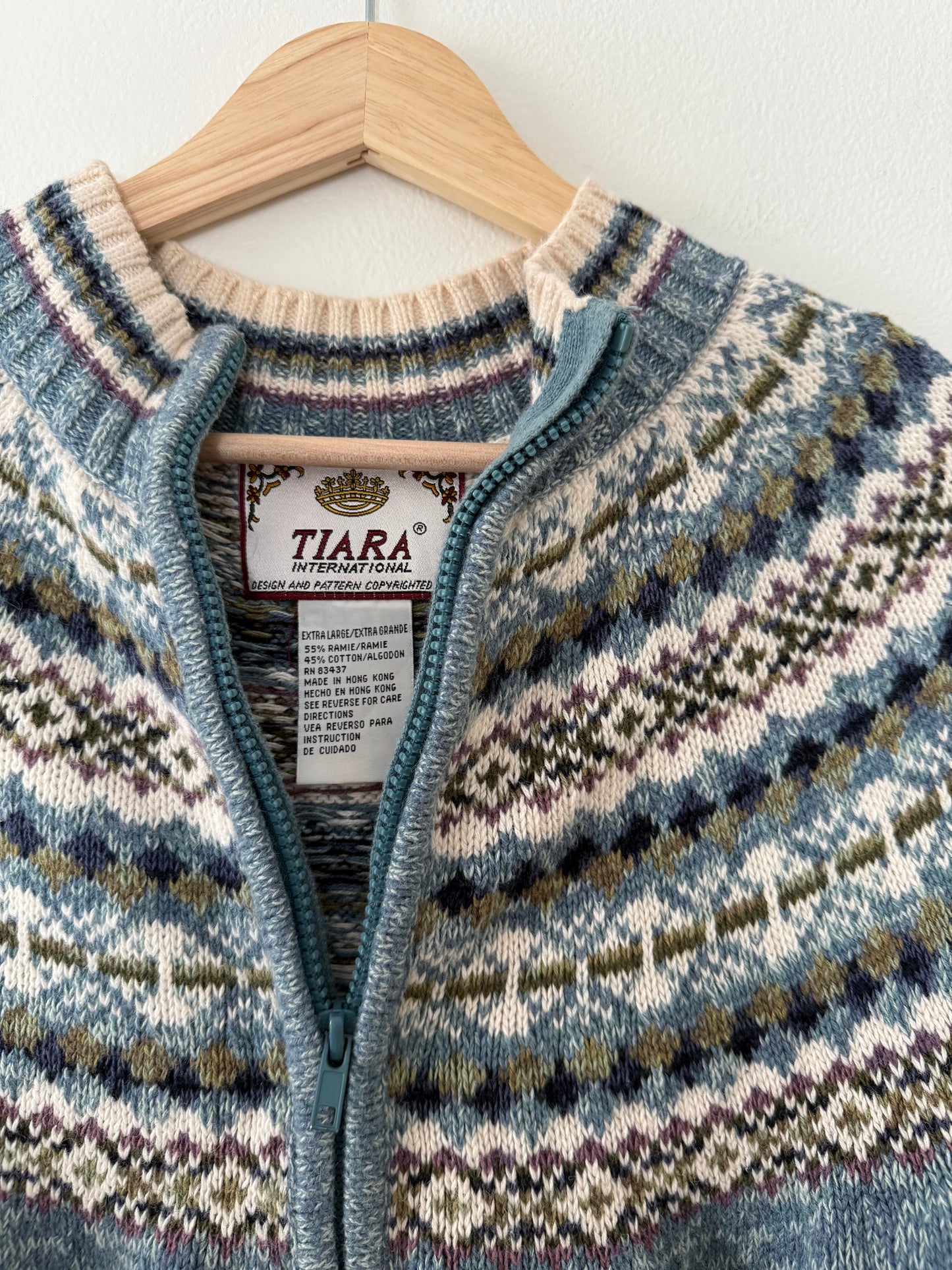 Fair of Isle Style Cardigan (XL)